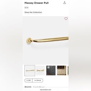 Brand New Rejuvenation 12” Massey Drawer Pull